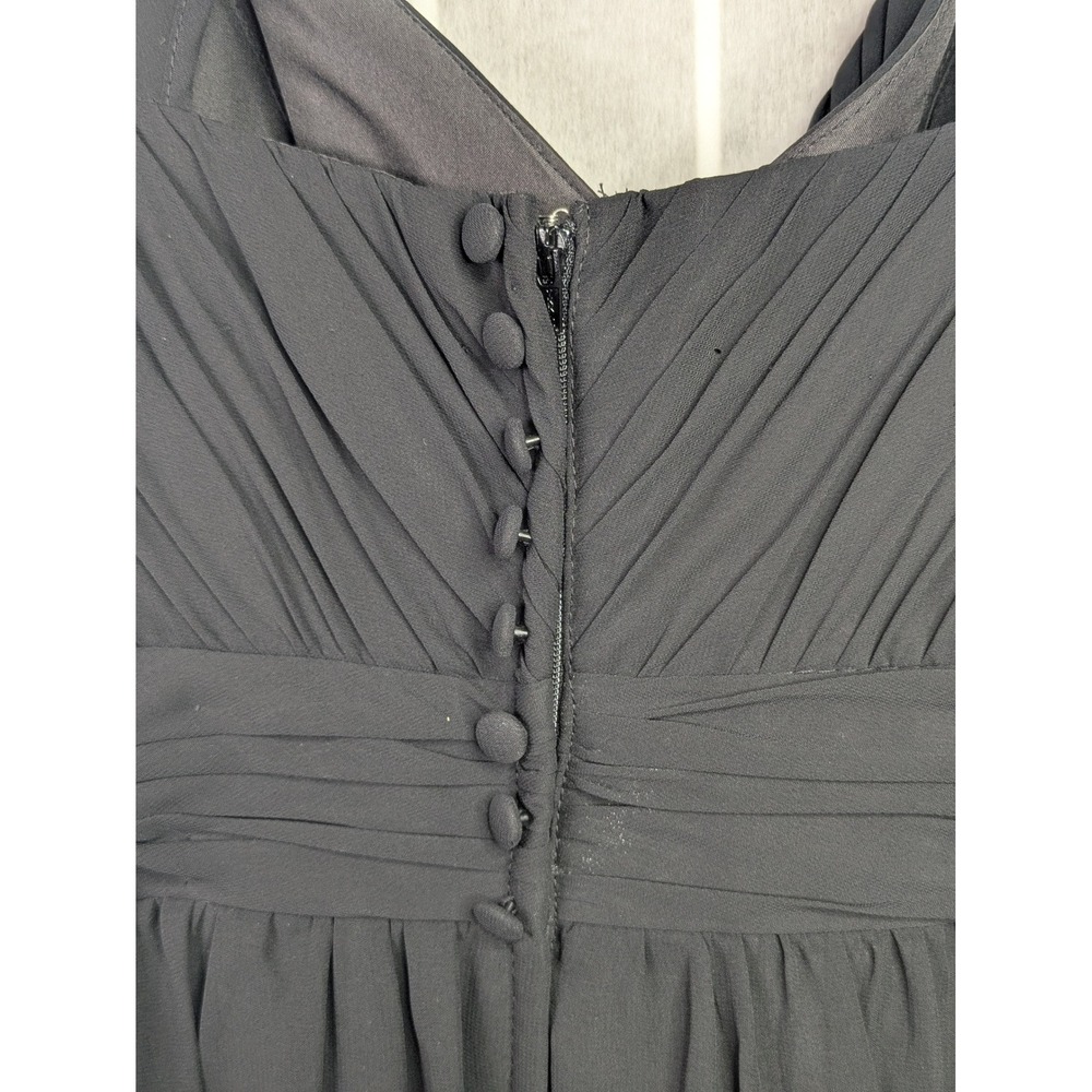 Alfred Angelo Women's Maxi Dress UK 11 US 6 Black Zipper‎ Buttons Wedding Classy - Picture 5 of 9